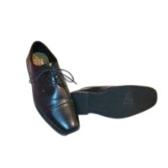 Mens Apt. 9 Black Cap-Toe Oxfords With Ortholite Insole Size 9M - 0141 - Picture 6 of 9